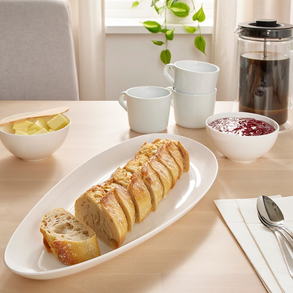 IKEA FRÖJDEFULL serving plate, white, 16x7 in, Ikea Ireland | 6902RGFCD