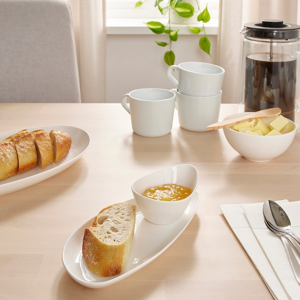 IKEA FRÖJDEFULL serving plate, white, 9x4 in, 2 pack, Ikea Ireland | 2348REHMO