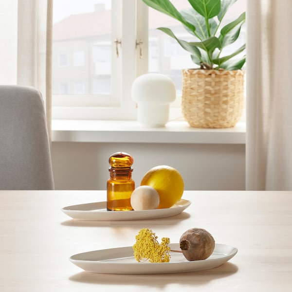 IKEA FRÖJDEFULL serving plate, white, 9x4 in, 2 pack, Ikea Ireland | 2348REHMO