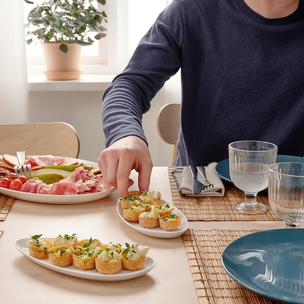 IKEA FRÖJDEFULL serving plate, white, 9x4 in, 2 pack, Ikea Ireland | 2348REHMO