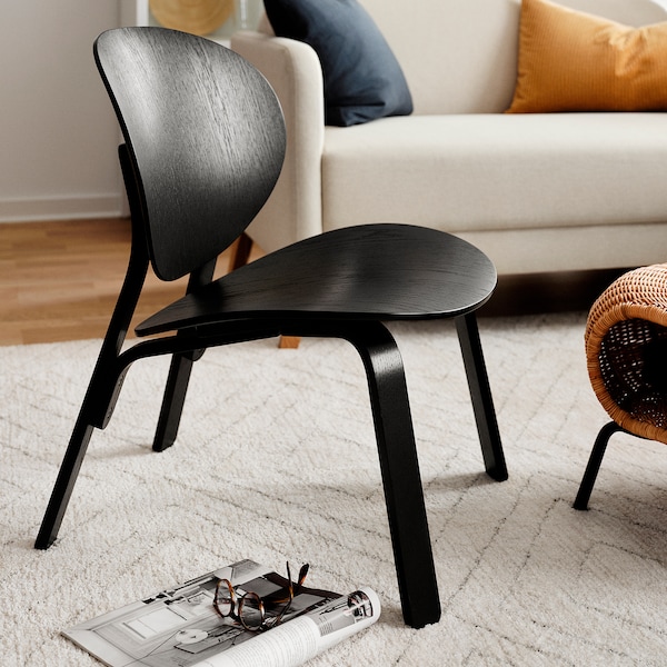 IKEA FRÖSET chair Black Stained Oak Veneer, Ikea Ireland | 7563TPQFJ