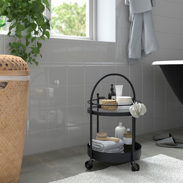 IKEA FRÖSJÖN cart, black, 21 5/8x13 3/4 in, Ikea Ireland | 0912DUWVS