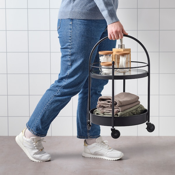 IKEA FRÖSJÖN cart, black, 21 5/8x13 3/4 in, Ikea Ireland | 0912DUWVS
