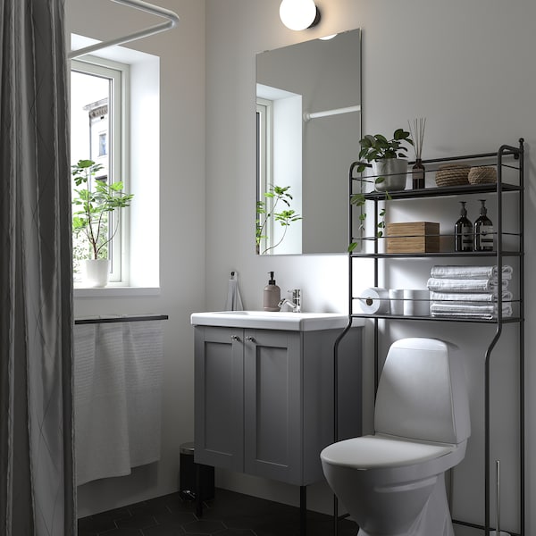 IKEA FRÖSJÖN over-the-toilet shelf, 25 5/8x61 3/8 in Black, Ikea Ireland | 5812VFEOU