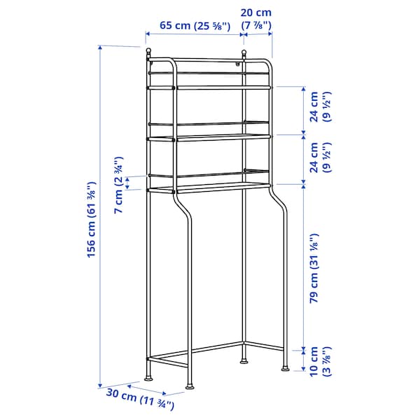 IKEA FRÖSJÖN over-the-toilet shelf, 25 5/8x61 3/8 in Black, Ikea Ireland | 5812VFEOU
