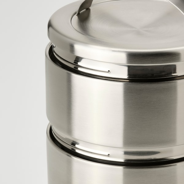 IKEA FÖRSKAFFA insulated lunch box, 2 tiers, stainless steel, Ikea Ireland | 9701DTVUJ