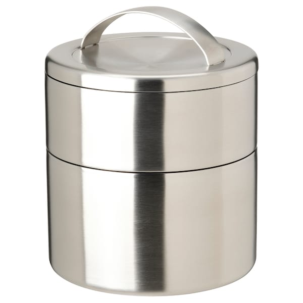 IKEA FÖRSKAFFA insulated lunch box, 2 tiers, stainless steel, Ikea Ireland | 9701DTVUJ