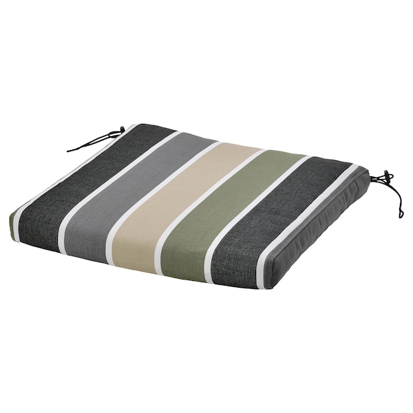 IKEA FRÖSÖN cover for chair pad, 17 3/8x17 3/8 in Outdoor / Multicolor Stripe Pattern, Ikea Ireland | 6381JWLER