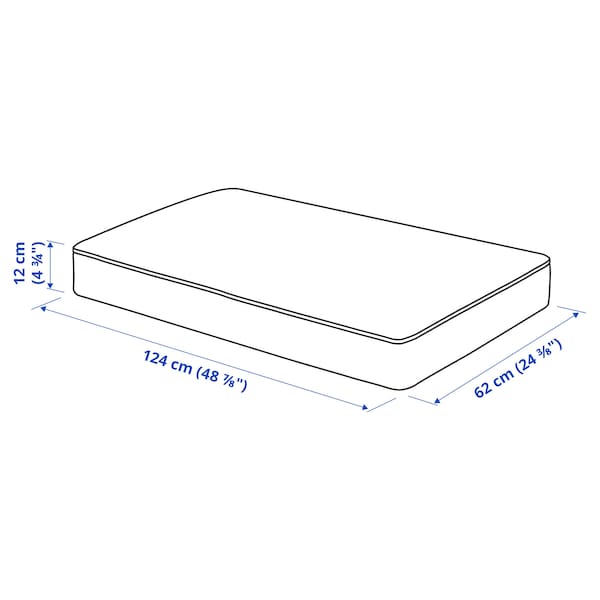 IKEA FRÖSÖN cover for seat pad, dark gray outdoor, 48 7/8x24 3/8 in, Ikea Ireland | 4512XDKFW