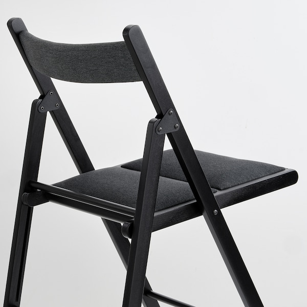 IKEA FRÖSVI folding chair Black / Knisa Dark Gray, Ikea Ireland | 3982GYFAB
