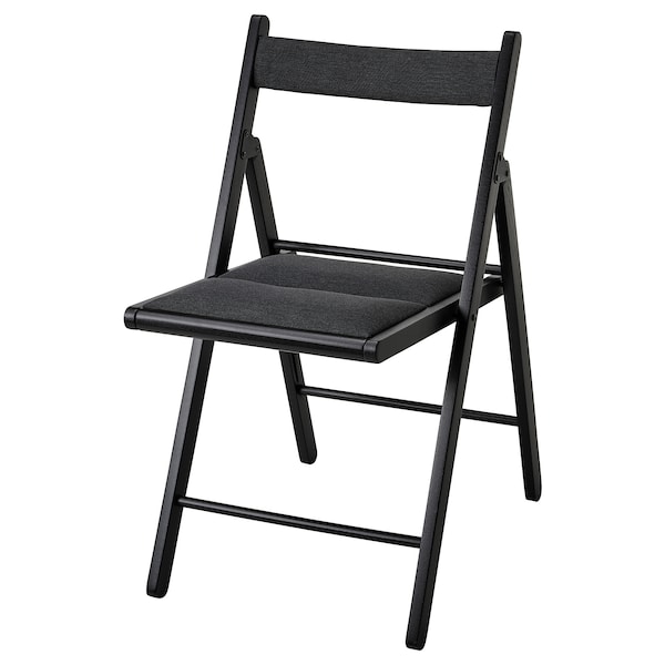IKEA FRÖSVI folding chair Black / Knisa Dark Gray, Ikea Ireland | 3982GYFAB