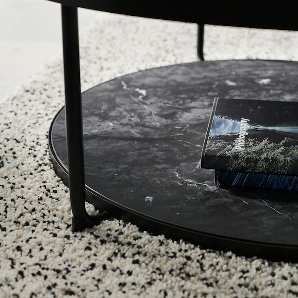 IKEA FRÖTORP coffee table, anthracite marble effect/black glass, 34 5/8 in, Ikea Ireland | 7581LANFY
