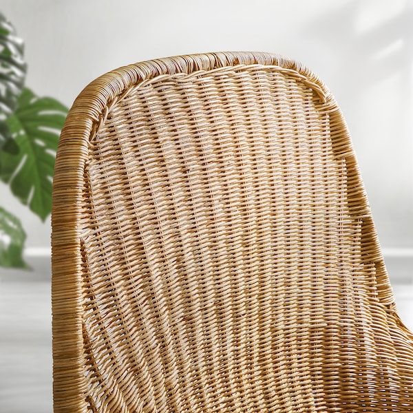 IKEA FRYKSÅS chair with cushion, rattan/Risane natural, Ikea Ireland | 0263BAQZJ