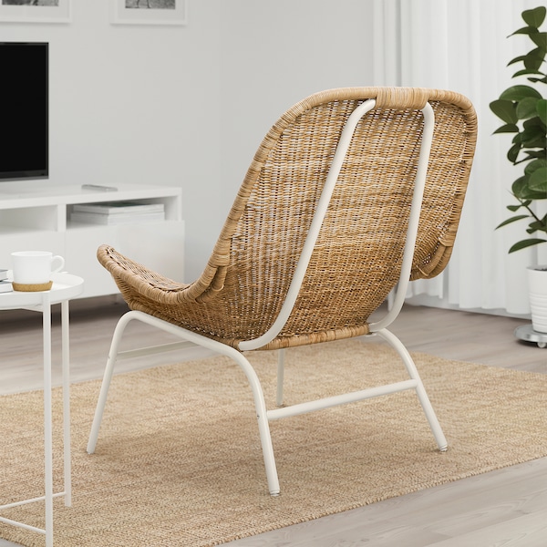 IKEA FRYKSÅS chair with cushion, rattan/Risane natural, Ikea Ireland | 0263BAQZJ