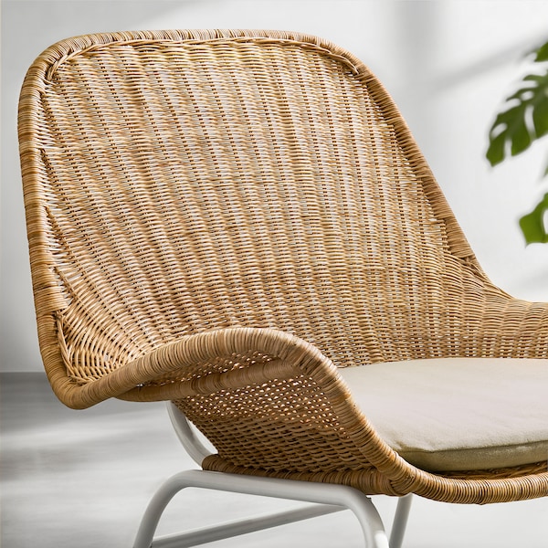 IKEA FRYKSÅS chair with cushion, rattan/Risane natural, Ikea Ireland | 0263BAQZJ