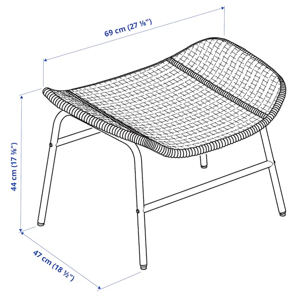 IKEA FRYKSÅS ottoman Rattan Risane / Natural, Ikea Ireland | 7130NRTWF