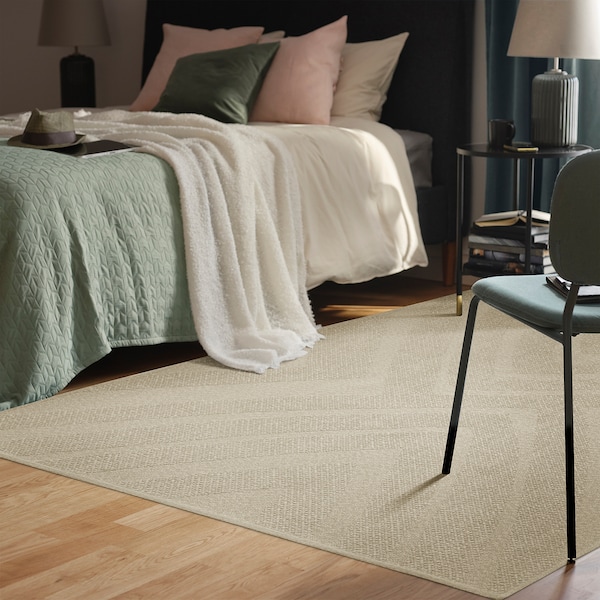 IKEA FULLMAKT rug flatwoven, in/outdoor, beige/mélange, 5'7 inx7'10 in, Ikea Ireland | 3561UYRXW
