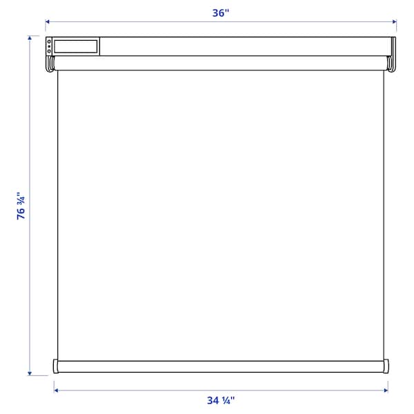 IKEA FYRTUR Blackout roller blind, wireless, battery operated gray, 36x76 ¾ in, Ikea Ireland | 9450QSXLK