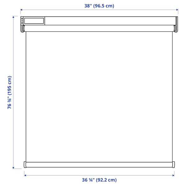 IKEA FYRTUR Blackout roller blind, wireless, battery operated gray, 38x76 ¾ in, Ikea Ireland | 7986TBQZN