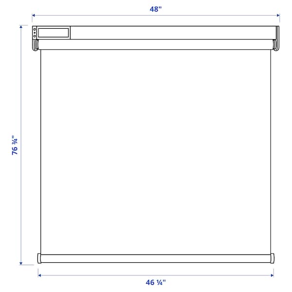 IKEA FYRTUR Blackout roller blind, wireless, battery operated gray, 48x76 ¾ in, Ikea Ireland | 2781EQLZG