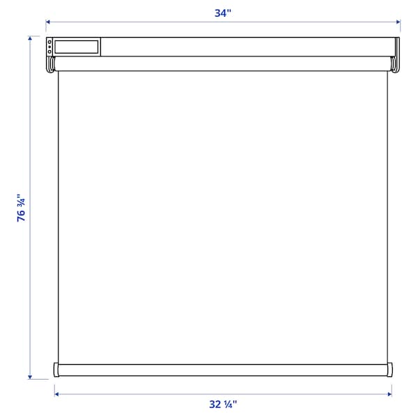 IKEA FYRTUR Blackout roller blind, wireless, battery operated gray, 34x76 ¾ in, Ikea Ireland | 6729IDCLV