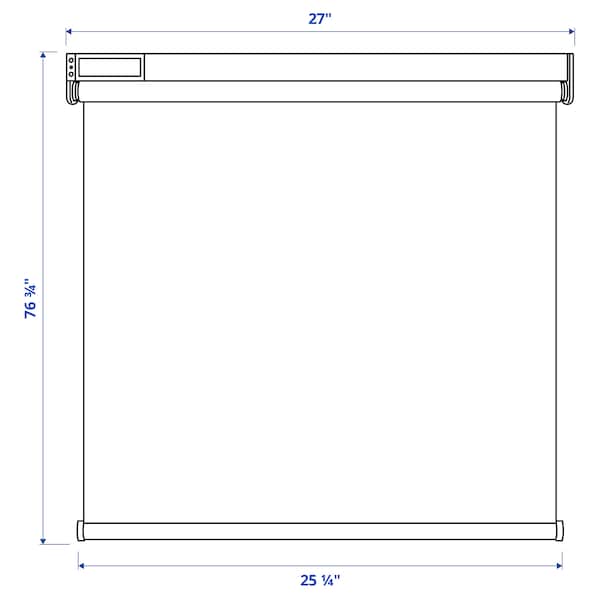 IKEA FYRTUR Blackout roller blind, wireless, battery operated gray, 27x76 ¾ in, Ikea Ireland | 5698SAPOV