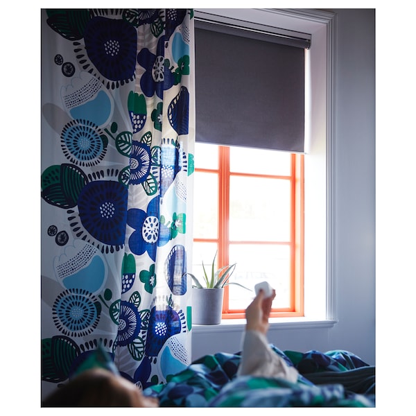 IKEA FYRTUR black-out roller blind, 32x76 ¾ in Smart Wireless / Battery Operated Gray, Ikea Ireland | 2861OEJKQ