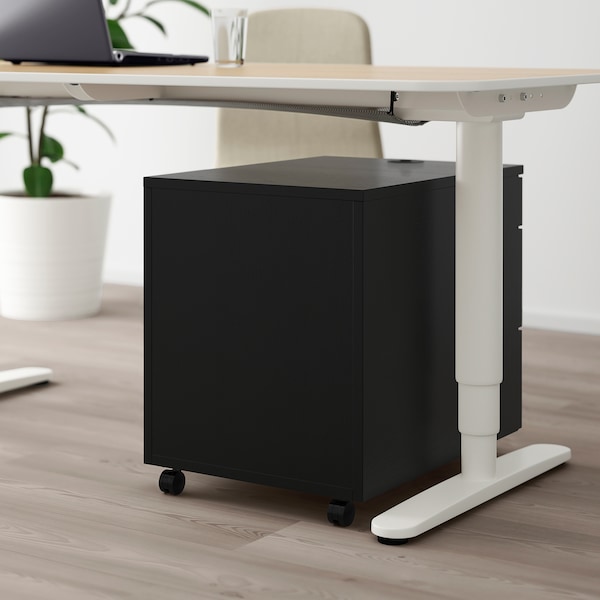 IKEA GALANT drawer unit on casters, black stained ash veneer, 17 3/4x21 5/8 in Black Stained Ash Veneer, Ikea Ireland | 7308NDIBO