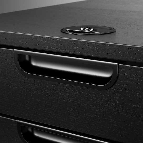 IKEA GALANT drawer unit on casters, black stained ash veneer, 17 3/4x21 5/8 in Black Stained Ash Veneer, Ikea Ireland | 7308NDIBO