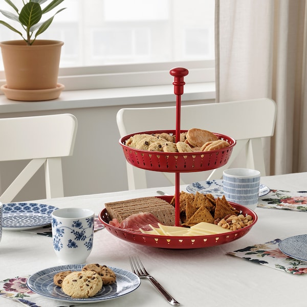 IKEA GARNERA serving stand, two tiers, red, Ikea Ireland | 7289NQKAL