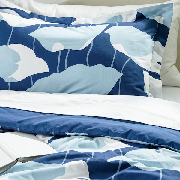 IKEA GETRUTA comforter set, Full/Queen Blue / White, Ikea Ireland | 4598RUTHQ