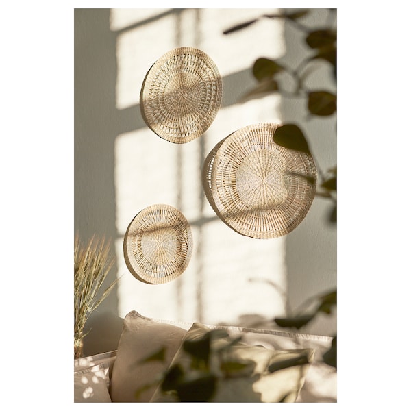 IKEA GILLSTAD wall decoration, set of 3, sedge handmade, Ikea Ireland | 1827IJRCM