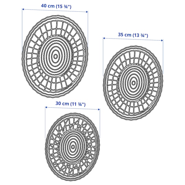 IKEA GILLSTAD wall decoration, set of 3, sedge handmade, Ikea Ireland | 1827IJRCM