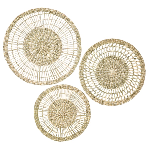 IKEA GILLSTAD wall decoration, set of 3, sedge handmade, Ikea Ireland | 1827IJRCM