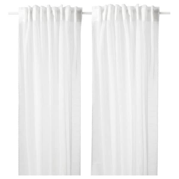 IKEA GJERTRUD sheer curtains, 1 pair, white, 57x84 in, Ikea Ireland | 0967XWDBO