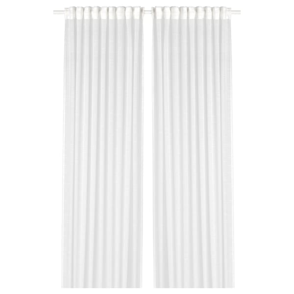 IKEA GJERTRUD sheer curtains, 1 pair, white, 57x118 in, Ikea Ireland | 3062OKVYX