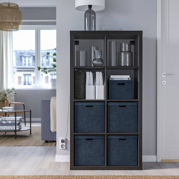 IKEA GJÄTTA storage box with lid, velvet dark blue, 12 ½x13 ¾x12 ½ in, Ikea Ireland | 5391JAQWN