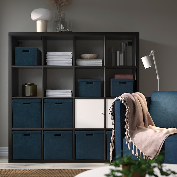 IKEA GJÄTTA storage box with lid, velvet dark blue, 12 ½x13 ¾x12 ½ in, Ikea Ireland | 5391JAQWN