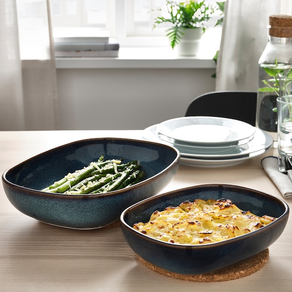IKEA GLADELIG baking dish, set of 2, blue, Ikea Ireland | 2069JIEZN