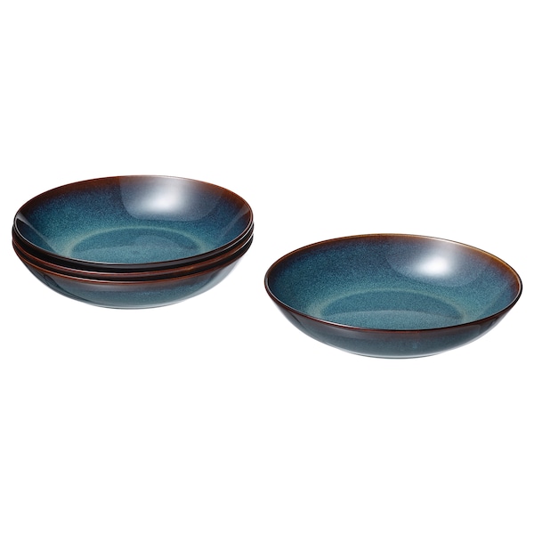 IKEA GLADELIG deep plate/bowl, 8 ½ in, 4 pack Blue, Ikea Ireland | 1403HGCMW