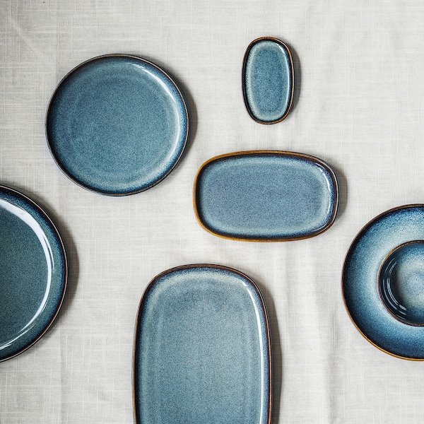 IKEA GLADELIG plate, 8x5 in, 2 pack Blue, Ikea Ireland | 4852NKLAQ