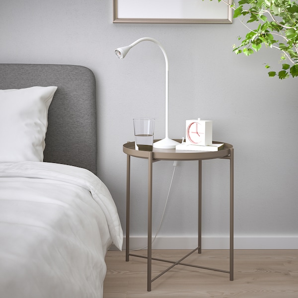 IKEA GLADOM Tray table, 17 1/2x20 5/8 in Dark Gray / Beige, Ikea Ireland | 8713FNKZQ