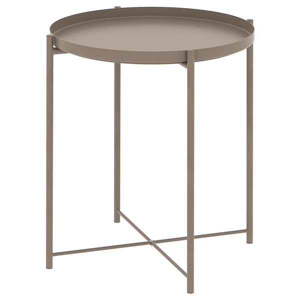 IKEA GLADOM Tray table, 17 1/2x20 5/8 in Dark Gray / Beige, Ikea Ireland | 8713FNKZQ