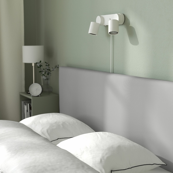 IKEA GLADSTAD upholstered bed frame, Full Kabusa Light Gray, Ikea Ireland | 7194NEGAY