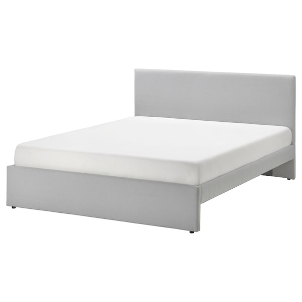 IKEA GLADSTAD upholstered bed frame, Full Kabusa Light Gray, Ikea Ireland | 7194NEGAY