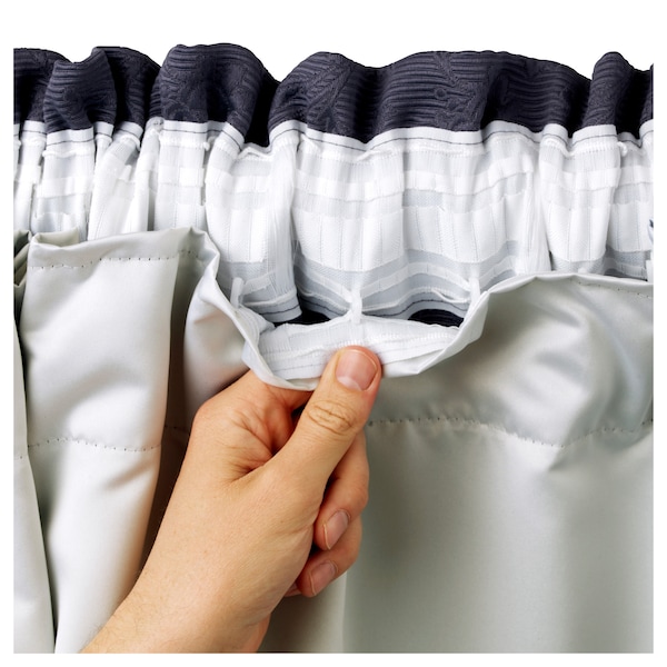 IKEA GLANSNÄVA curtain liners, 1 pair, light gray, 56x94 in, Ikea Ireland | 7549ZTOPL