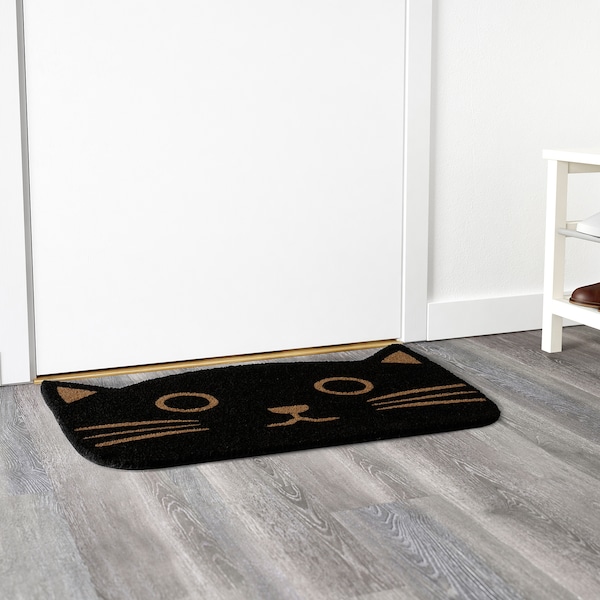 IKEA GLEJBJERG door mat, 1'8 inx2'7 in Black / Cat, Ikea Ireland | 0175MFLOR