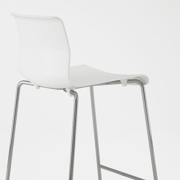 IKEA GLENN Bar stool, white, chrome plated, 26 in, Ikea Ireland | 5423WADOB