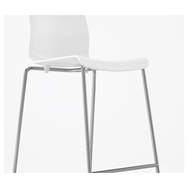 IKEA GLENN Bar stool, white, chrome plated, 26 in, Ikea Ireland | 5423WADOB
