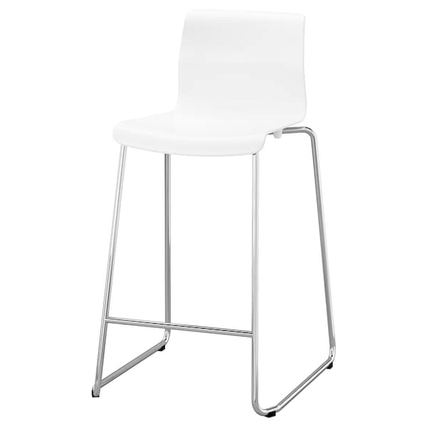 IKEA GLENN Bar stool, white, chrome plated, 26 in, Ikea Ireland | 5423WADOB